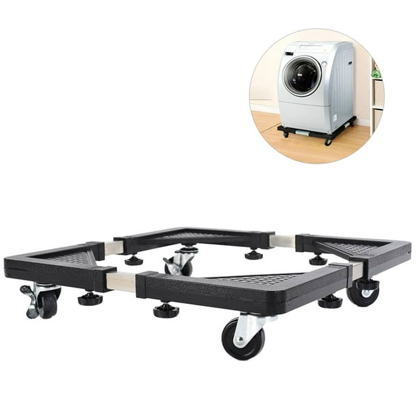 Adjustable Washing Machine Base Stainless Steel Reinforced Retractable Refrigerator Mobile Storage Bracket With Universal Wheel Universal Multi-Functional Dryer Freezers Home Appliance Rack